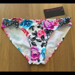 Material Girl floral bikini bottoms